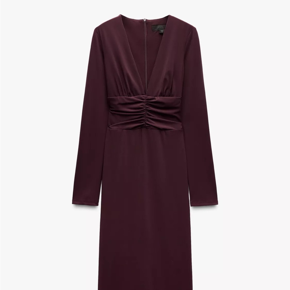 Zara Purple Long-Sleeve Dress